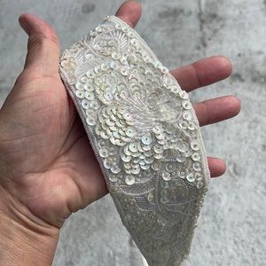 Opalescent Boho beaded belt 36”